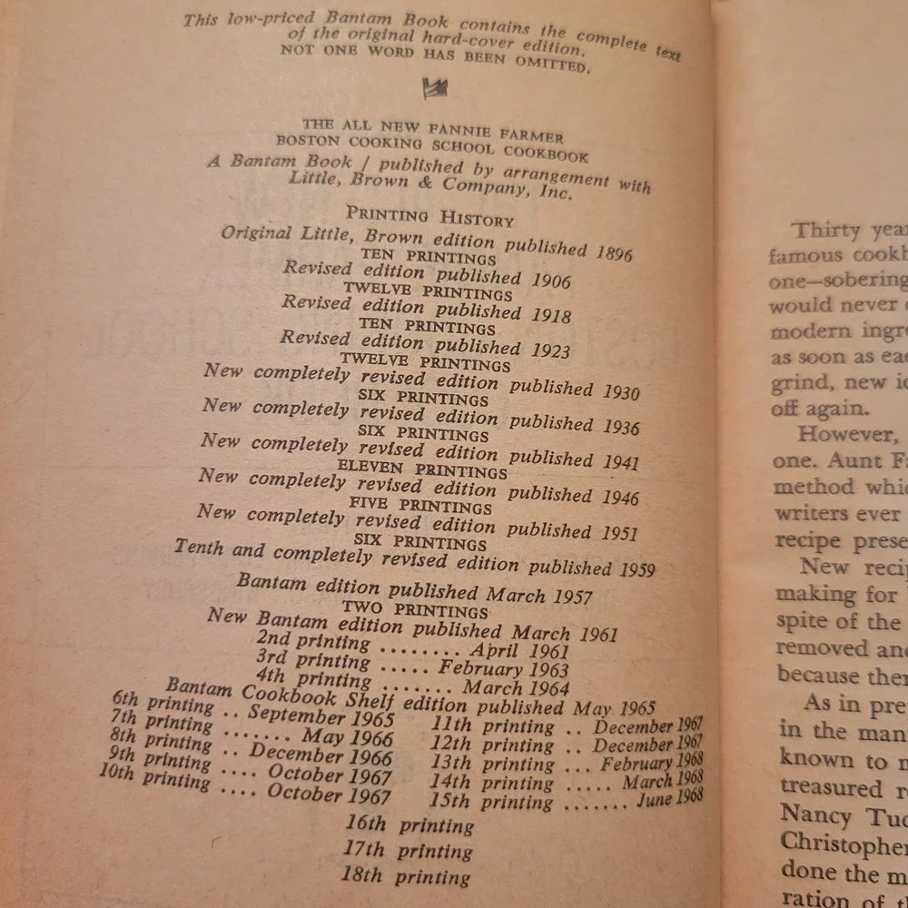 All New Fannie Farmer Boston Cooking School Cookbook V1964 Recipes Homestead‎